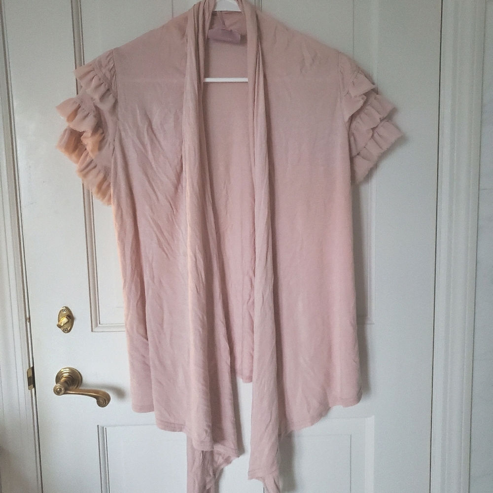 Ruffle Sleeve Cardigan
